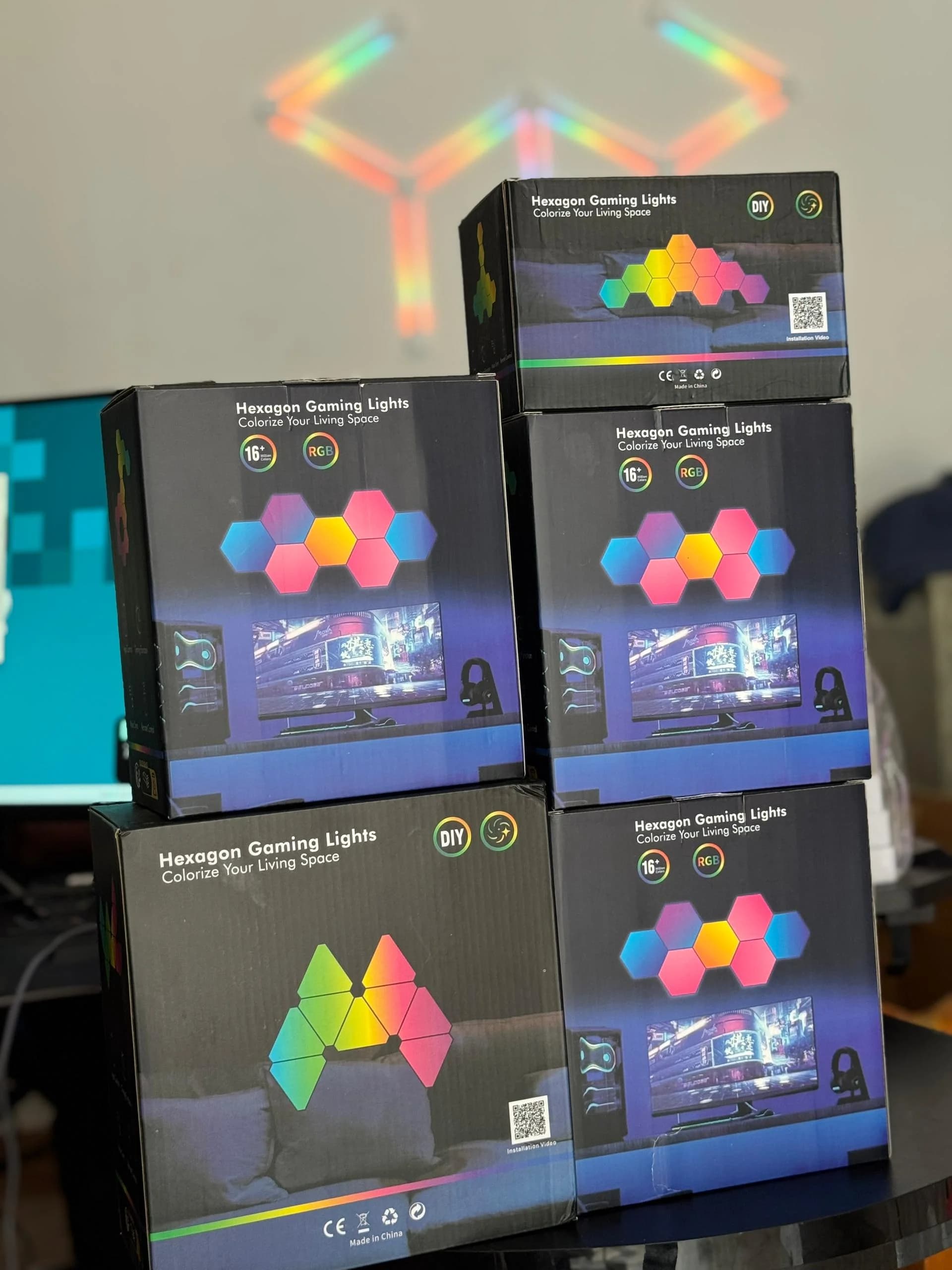 universal Hexagon RGB Light 12pc